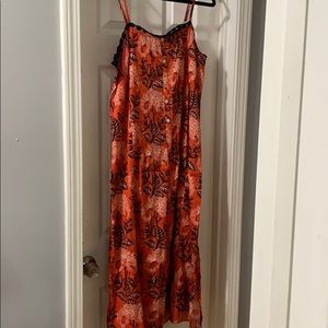 Coral print sundress